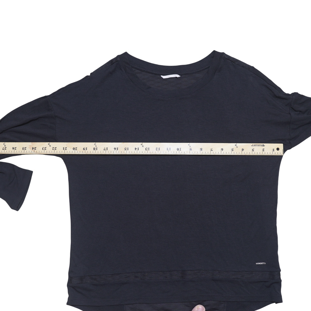 Mondetta Black Sun Tee Mesh Panel Active Top Long Sleeve Size M - Picture 12 of 13